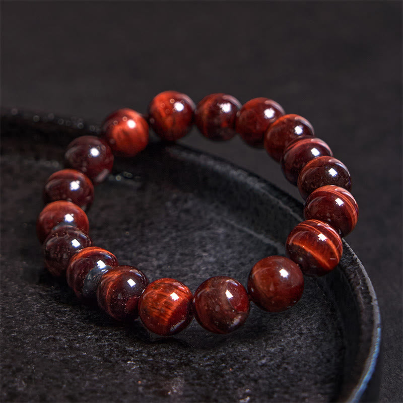 Buddha Stones Bracciale con perle curative in occhio di tigre naturale - image 10