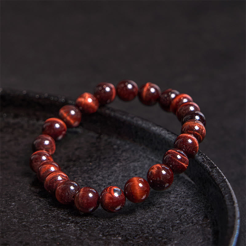 Buddha Stones Bracciale con perle curative in occhio di tigre naturale - image 7