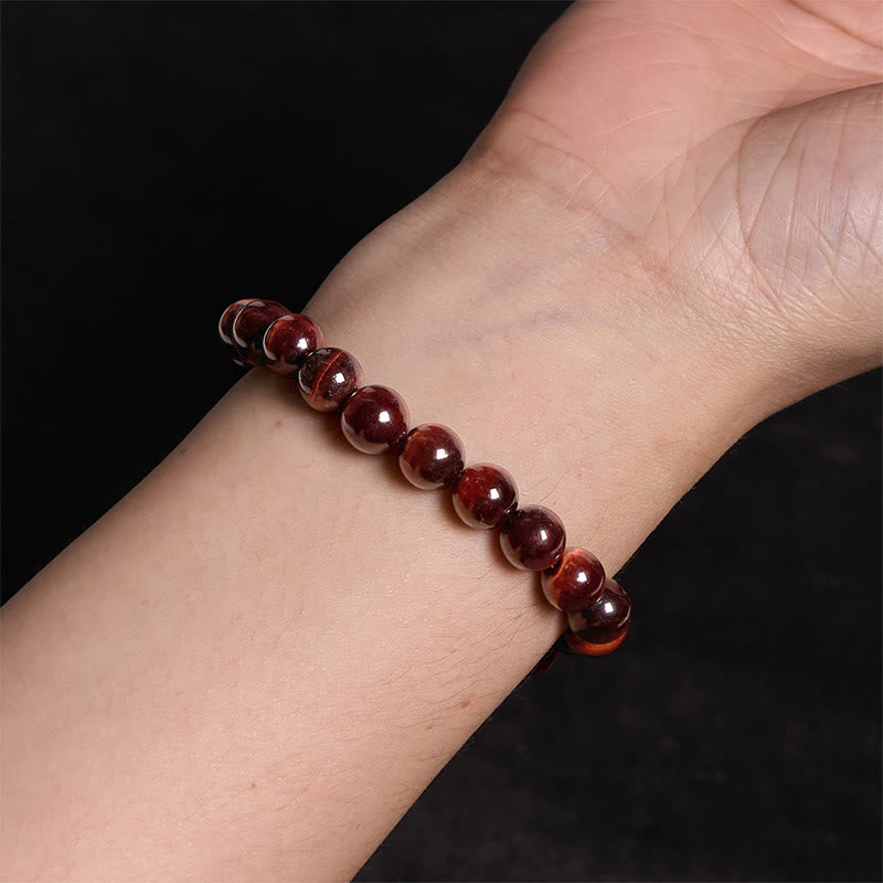 Buddha Stones Bracciale con perle curative in occhio di tigre naturale - image 2