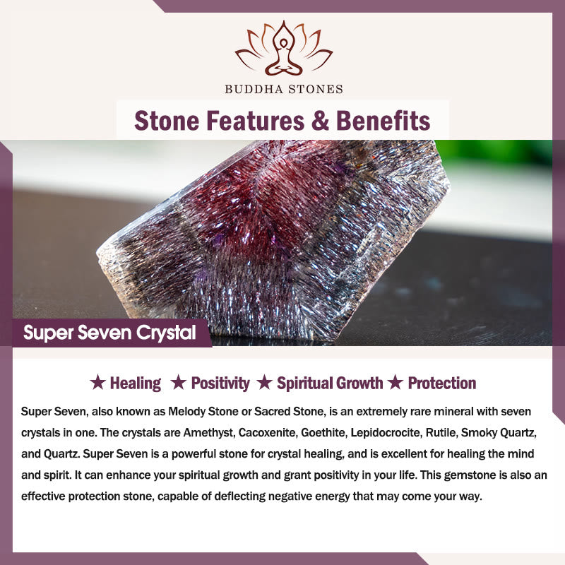 Bracciale Buddha Stones Green Phantom Citrine Rutilato Quarzo Super Seven Crystal Confidence Attract Wealth
