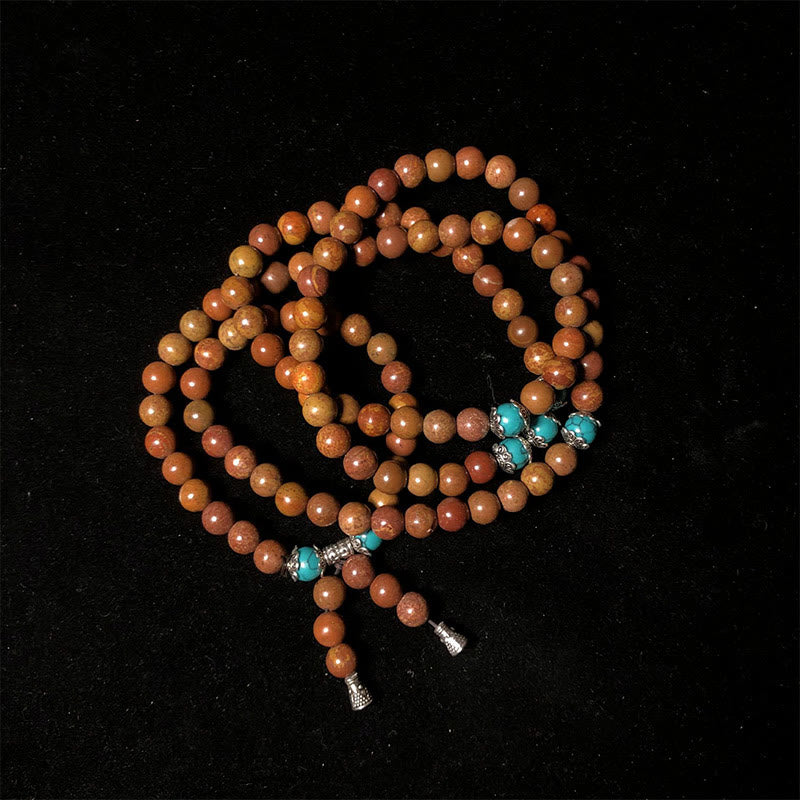 Buddha Stones 108 Mala Beads Braccialetto di guarigione in pietra bianca