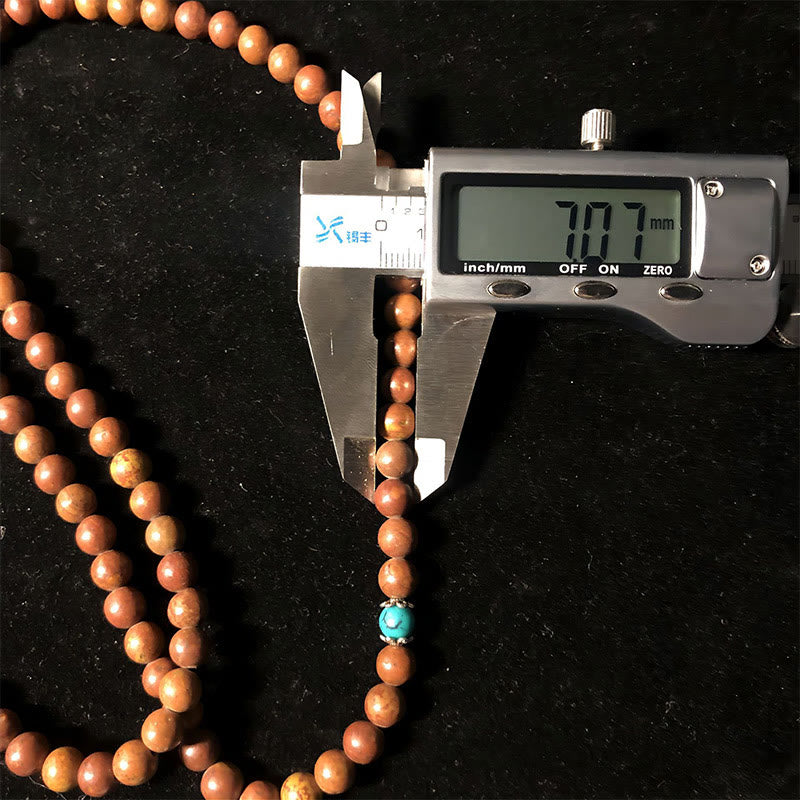 Buddha Stones 108 Mala Beads Braccialetto di guarigione in pietra bianca
