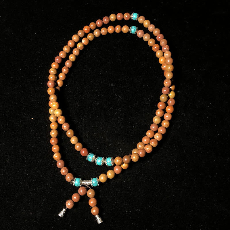Buddha Stones 108 Mala Beads Braccialetto di guarigione in pietra bianca