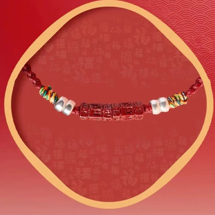 Bracciale Buddha Stones 925 Sterling Silver Om Mani Padme Hum Cinnabar Blessing Bambino Adulto - image 13