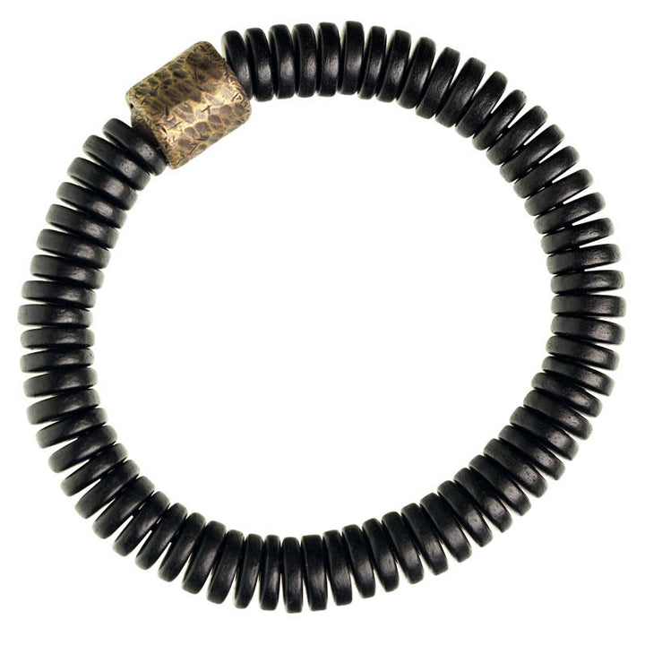 Bracciale Buddha Stones Ebano Legno Rame Ottone Calma