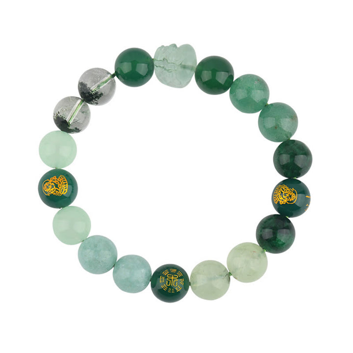 Buddha Stones Cinque Elementi Vari Cristallo Agata Pixiu Bracciale Ricchezza - image 11