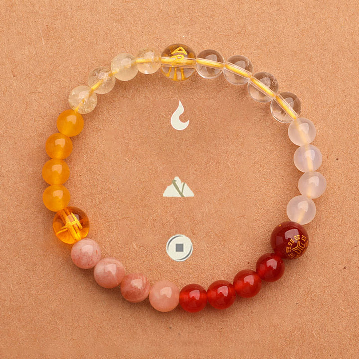 Buddha Stones Cinque Elementi Vari Agata Cristallo Pietra del Sole Bracciale della Saggezza - image 7