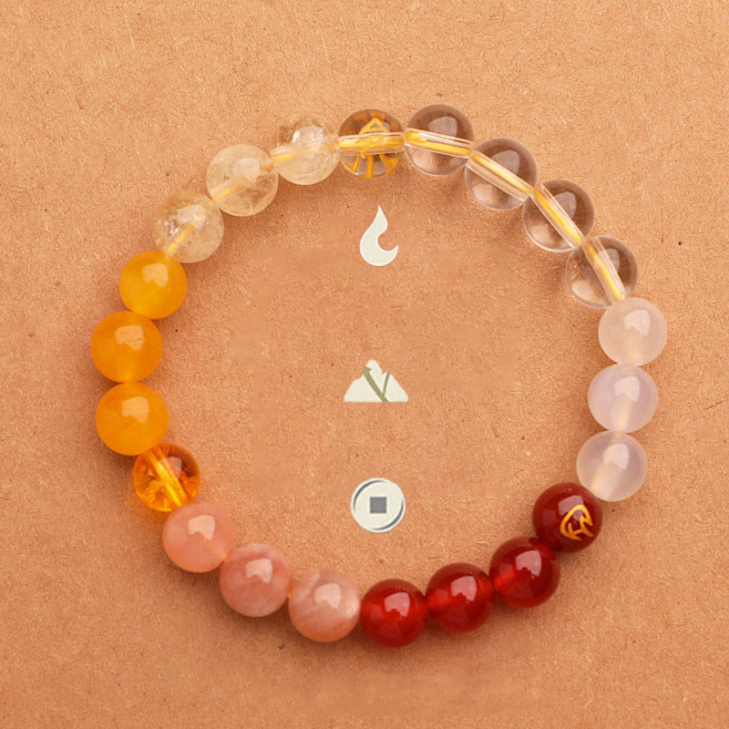 Buddha Stones Cinque Elementi Vari Agata Cristallo Pietra del Sole Bracciale della Saggezza - image 5