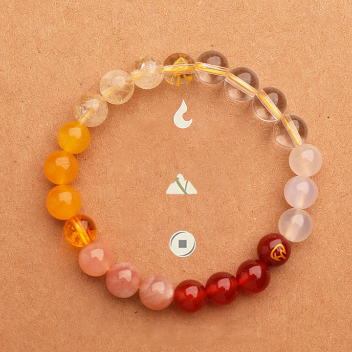 Buddha Stones Cinque Elementi Vari Agata Cristallo Pietra del Sole Bracciale della Saggezza - image 5