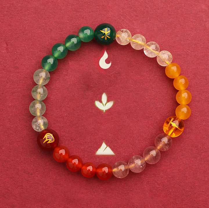 Buddha Stones Cinque Elementi Vari Agata Cristallo Pietra del Sole Bracciale della Saggezza - image 45