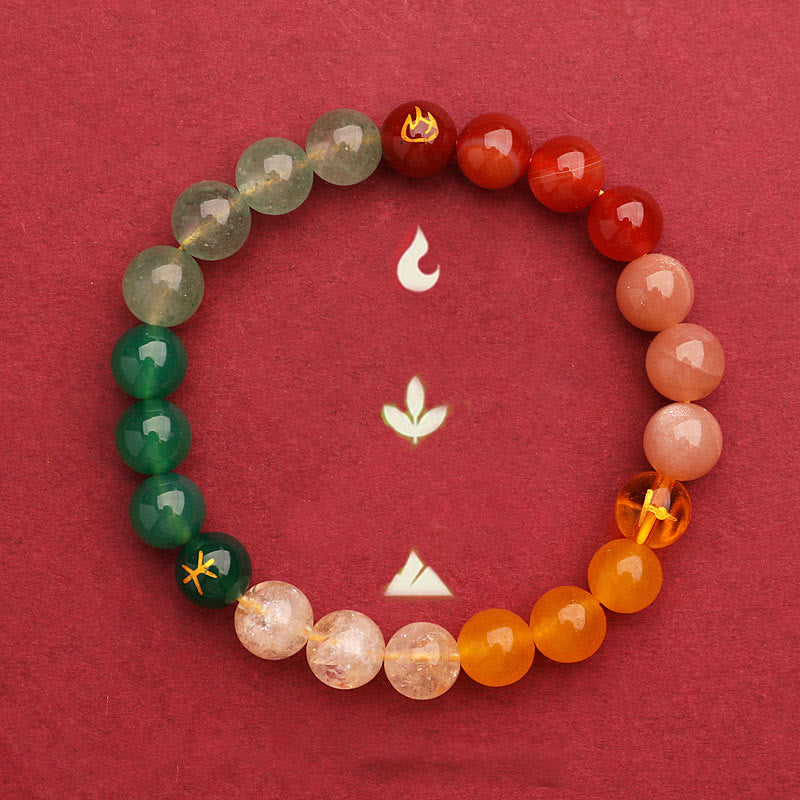 Buddha Stones Cinque Elementi Vari Agata Cristallo Pietra del Sole Bracciale della Saggezza - image 43