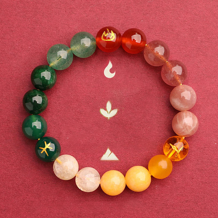 Buddha Stones Cinque Elementi Vari Agata Cristallo Pietra del Sole Bracciale della Saggezza - image 41