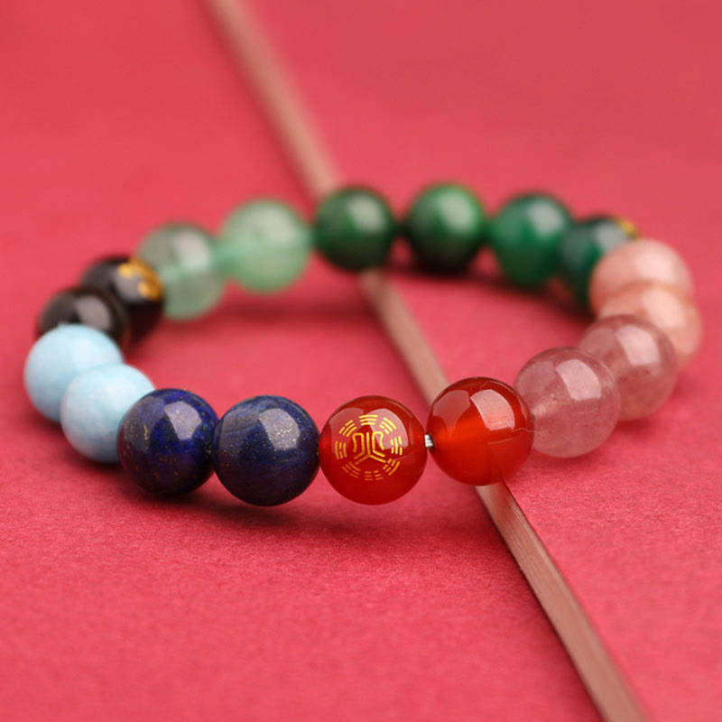 Buddha Stones Cinque Elementi Vari Agata Cristallo Pietra del Sole Bracciale della Saggezza - image 46