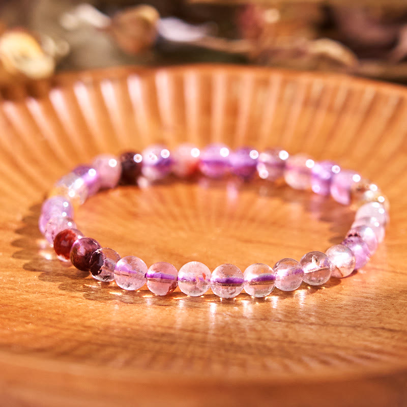 Bracciale Buddha Stones Natural Purple Phantom Love Saggezza