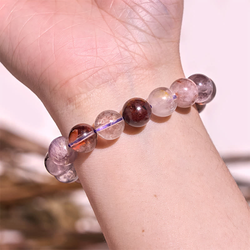 Bracciale Buddha Stones Natural Purple Phantom Love Saggezza