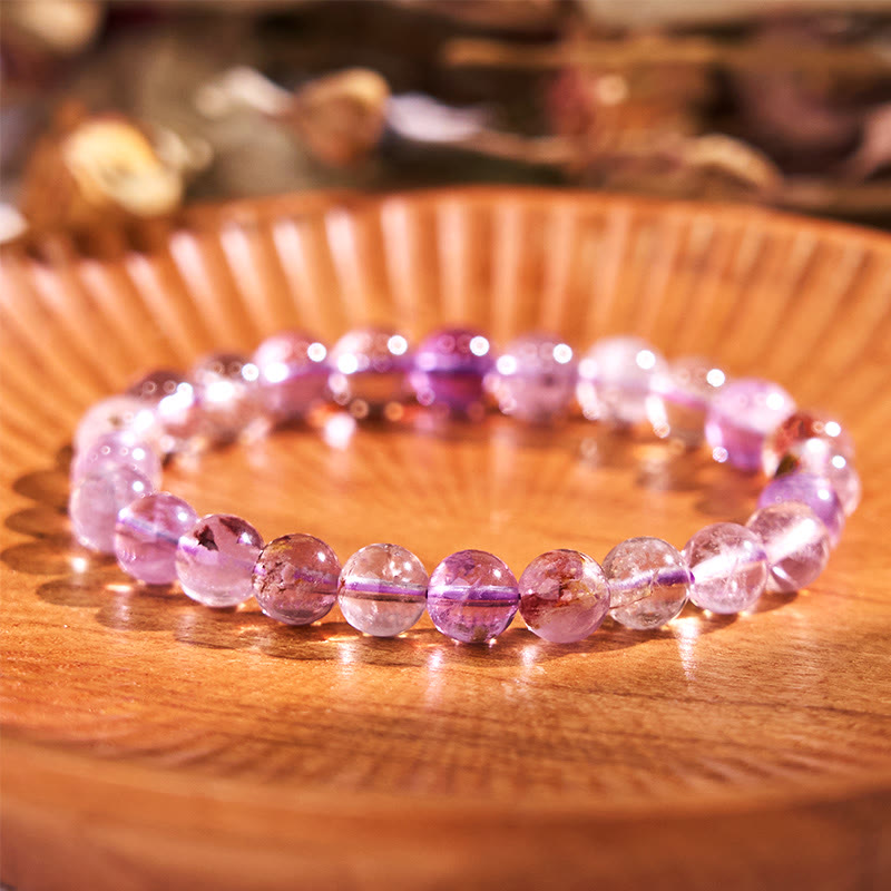 Bracciale Buddha Stones Natural Purple Phantom Love Saggezza