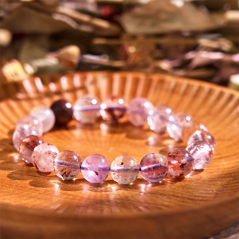 Bracciale Buddha Stones Natural Purple Phantom Love Saggezza