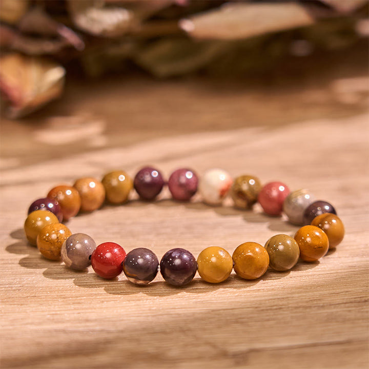 Braccialetto di crescita emozionale Buddha Stones Mookaite