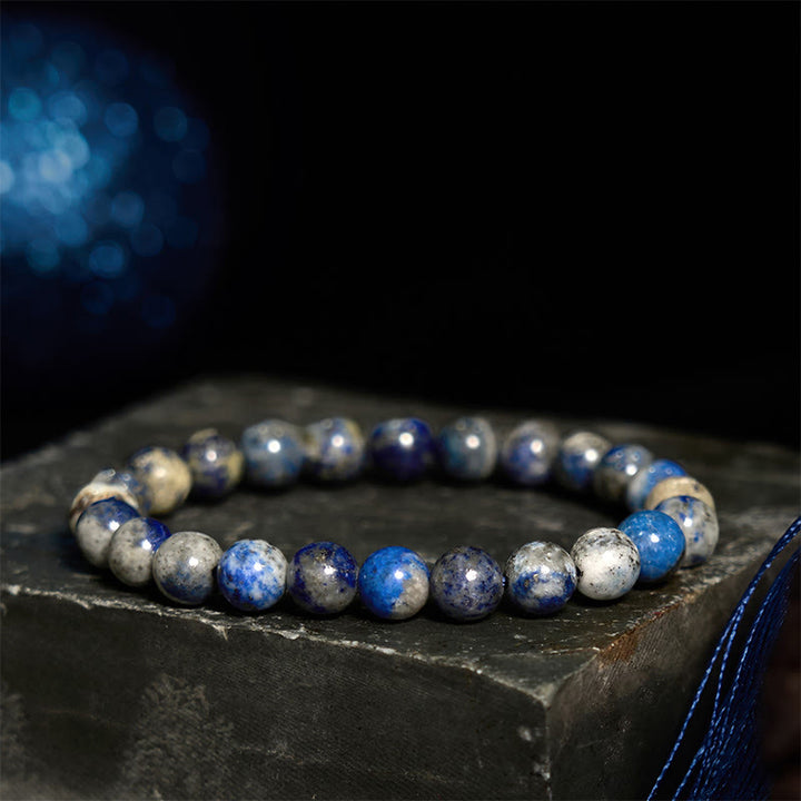 Braccialetto positivo per la cura di sé con pietra di Buddha, lazurite e lapislazzuli - image 1