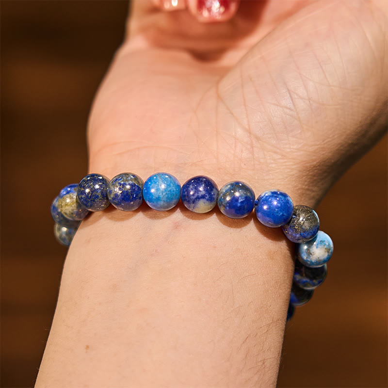 Bracciale della calma con vari cristalli di pietra di Buddha, malachite, lazurite, lapislazzuli, emimorfite - image 40