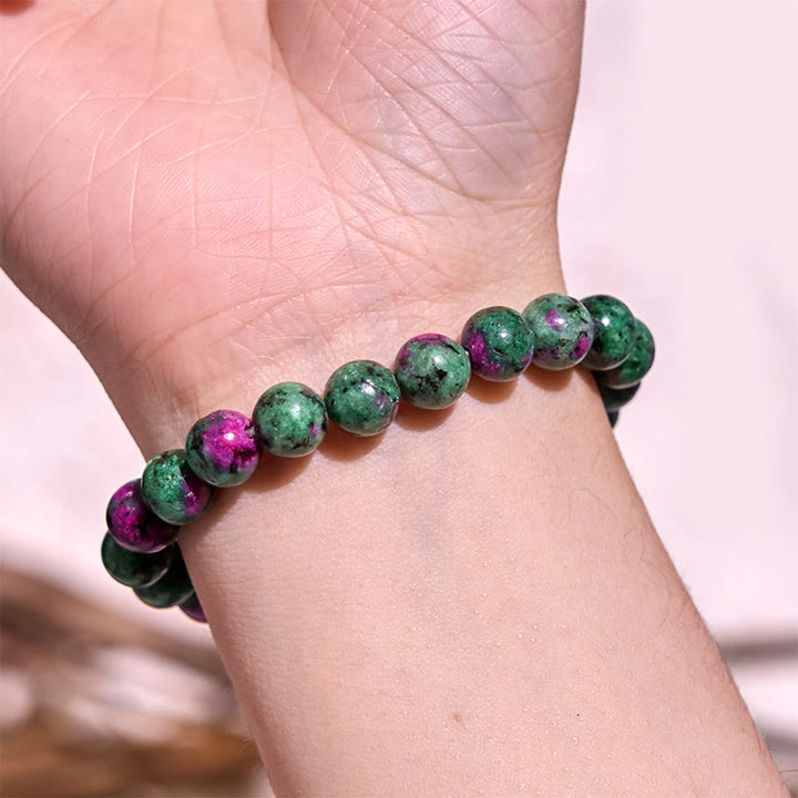Braccialetto di supporto per l'equilibrio calmo della serie verde Buddha Stones Love Self