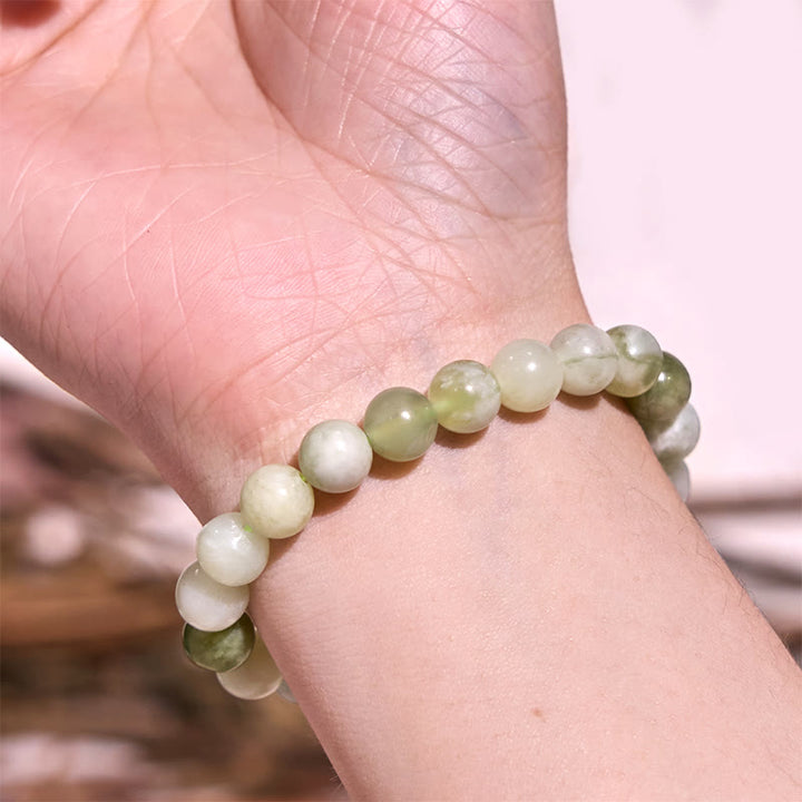 Braccialetto di supporto per l'equilibrio calmo della serie verde Buddha Stones Love Self