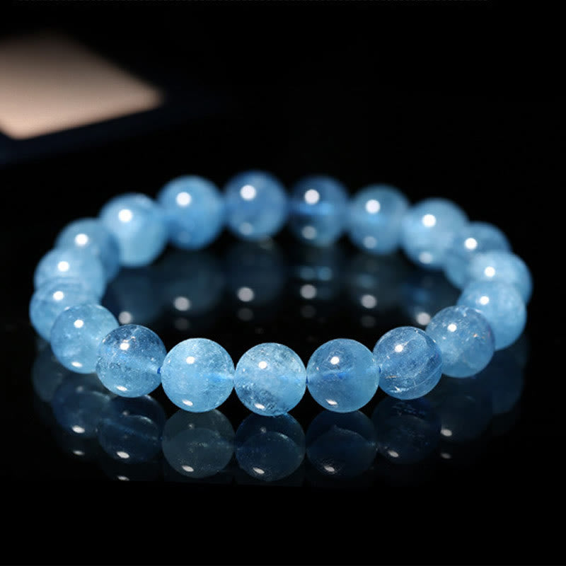 Bracciale Buddha Stones Let The Past Go Blue Series Calm Tranquility - Acquamarina (circonferenza del polso: 14-16 cm) - image 6