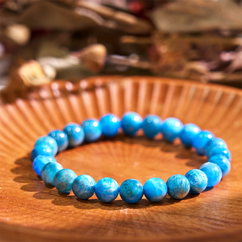 Bracciale Buddha Stones Let The Past Go Blue Series Calm Tranquility - Apatite (circonferenza del polso: 14-16 cm) - image 11