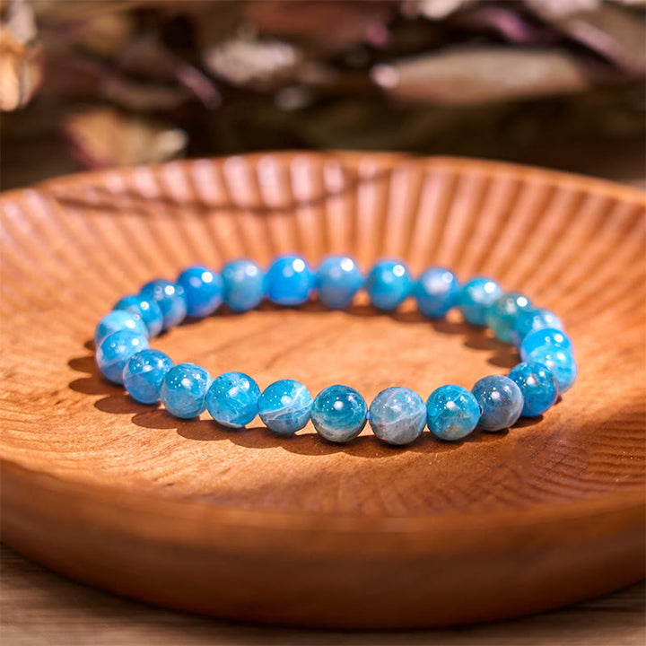 Bracciale Buddha Stones Let The Past Go Blue Series Calm Tranquility - Apatite scura (circonferenza del polso: 14-16 cm) - image 23
