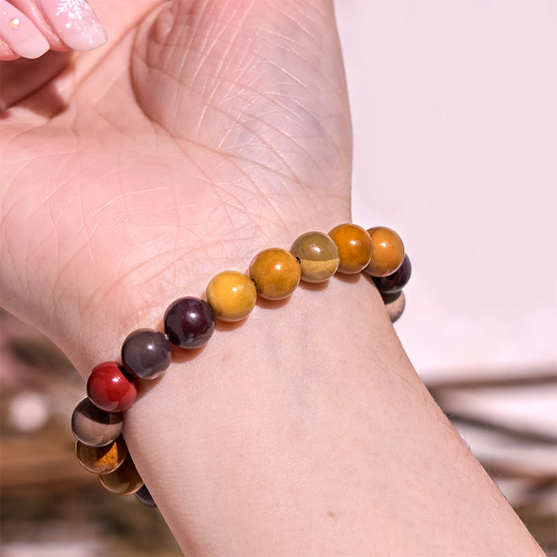 Bracciale Buddha Stones Boost Vitality Warm Color Series Positive Courage