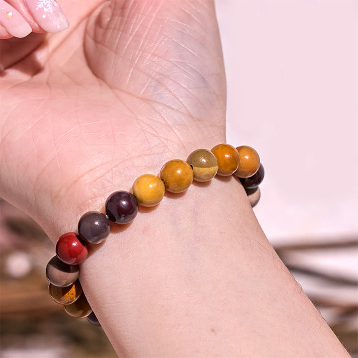 Bracciale Buddha Stones Boost Vitality Warm Color Series Positive Courage