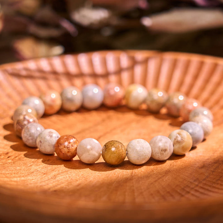 Bracciale Buddha Stones Boost Vitality Warm Color Series Positive Courage