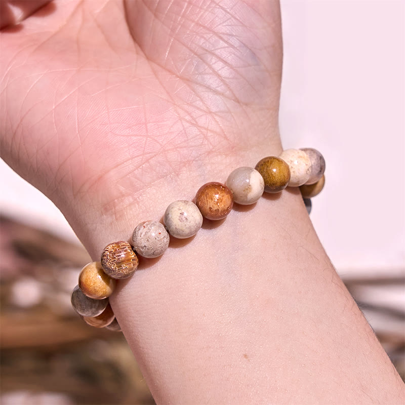 Bracciale Buddha Stones Boost Vitality Warm Color Series Positive Courage