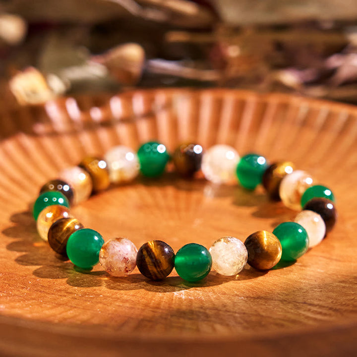 Bracciale Buddha Stones Boost Vitality Warm Color Series Positive Courage