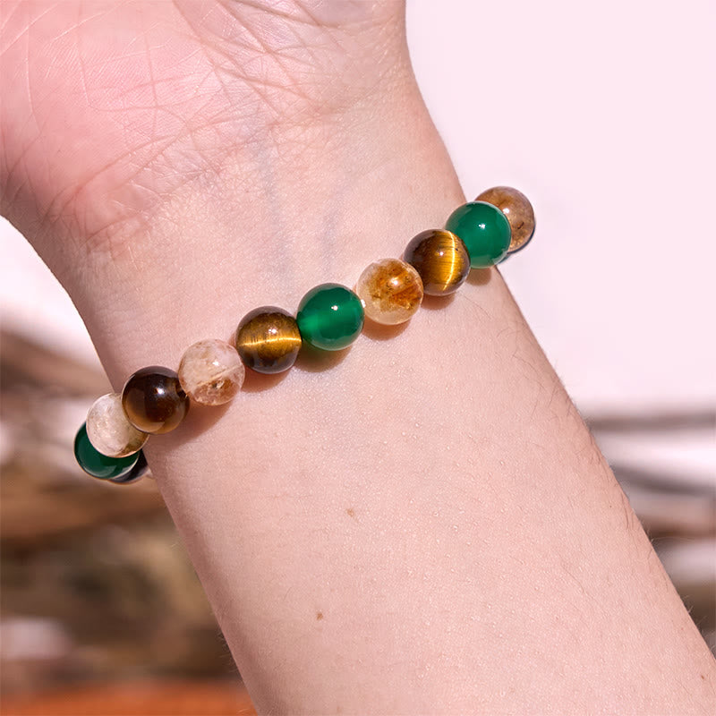 Bracciale Buddha Stones Boost Vitality Warm Color Series Positive Courage