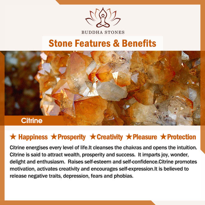 Bracciale Buddha Stones Boost Vitality Warm Color Series Positive Courage