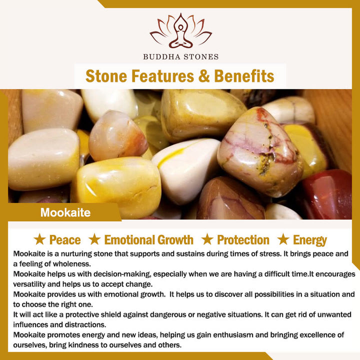 Bracciale Buddha Stones Boost Vitality Warm Color Series Positive Courage