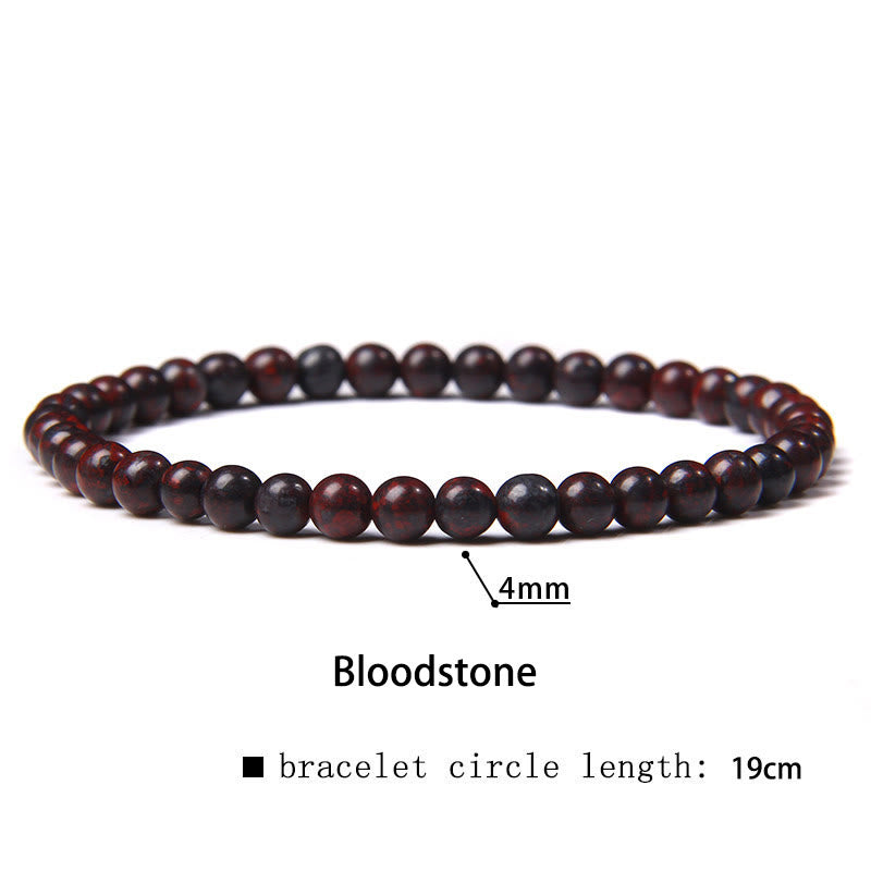 Braccialetto di guarigione con perline di cristallo di varie pietre Buddha Stones da 4 mm