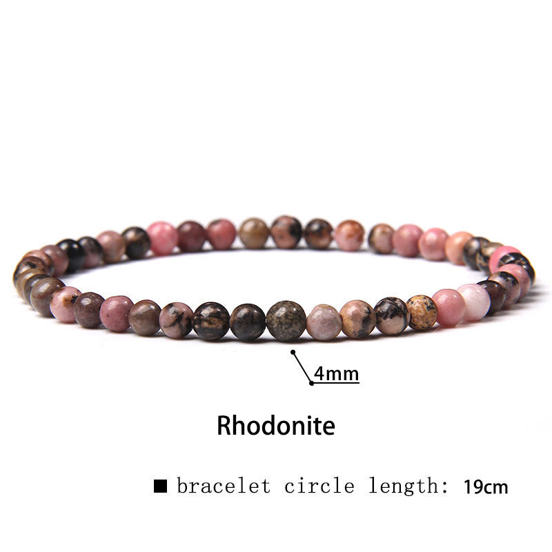 Braccialetto di guarigione con perline di cristallo di varie pietre Buddha Stones da 4 mm