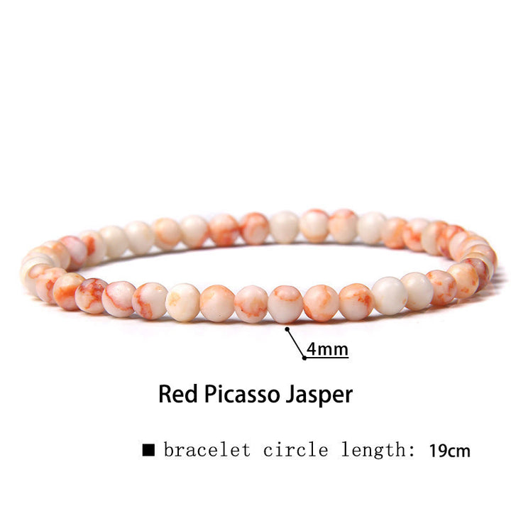 Braccialetto di guarigione con perline di cristallo di varie pietre Buddha Stones da 4 mm