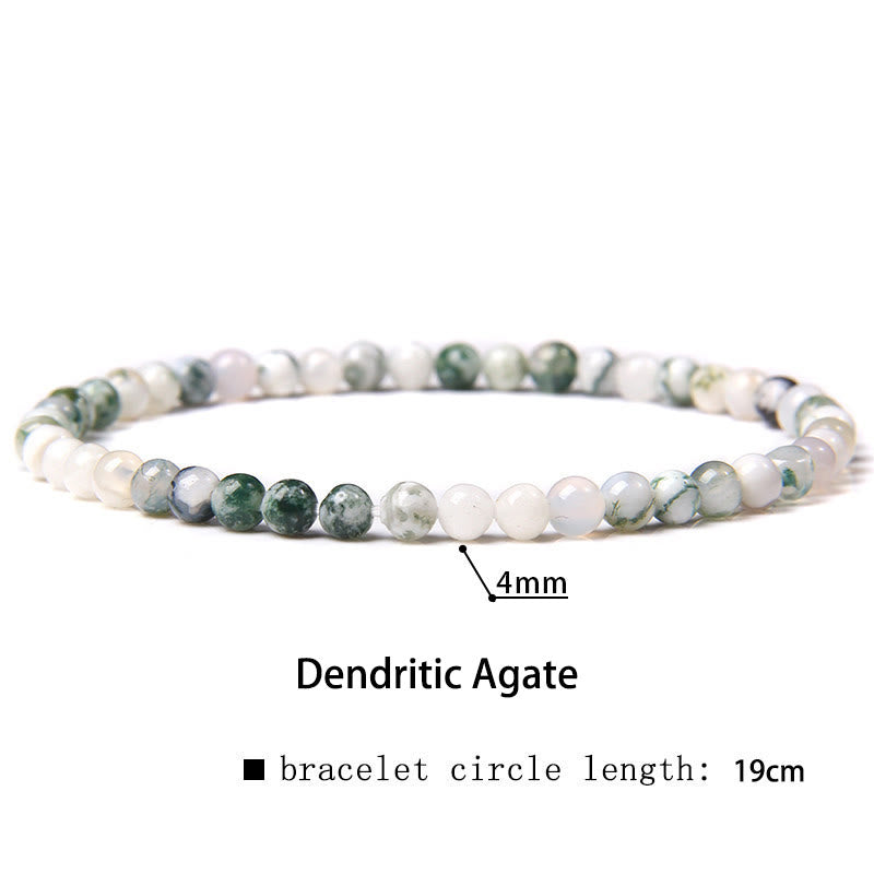 Braccialetto di guarigione con perline di cristallo di varie pietre Buddha Stones da 4 mm