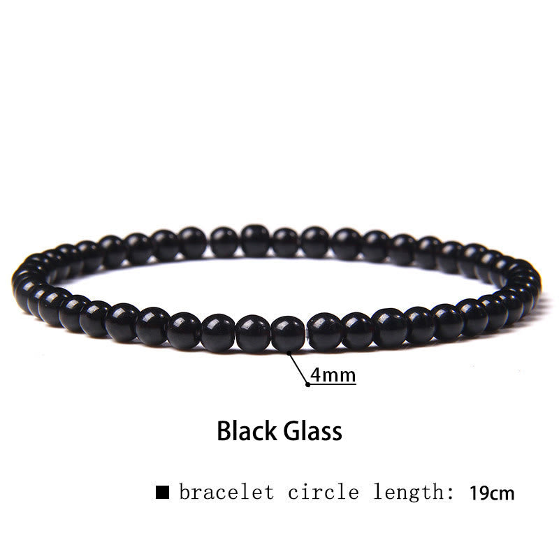 Braccialetto di guarigione con perline di cristallo di varie pietre Buddha Stones da 4 mm