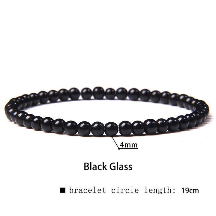 Braccialetto di guarigione con perline di cristallo di varie pietre Buddha Stones da 4 mm