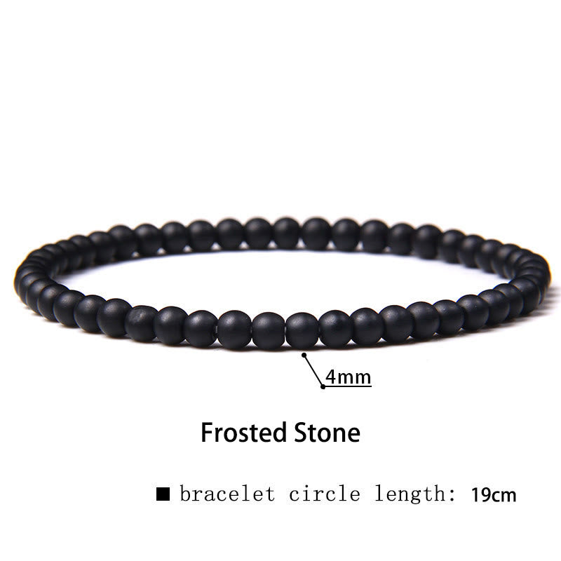 Braccialetto di guarigione con perline di cristallo di varie pietre Buddha Stones da 4 mm