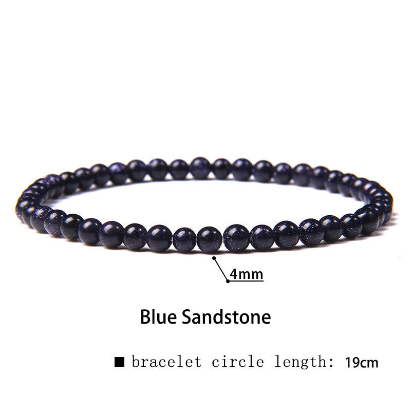 Braccialetto di guarigione con perline di cristallo di varie pietre Buddha Stones da 4 mm
