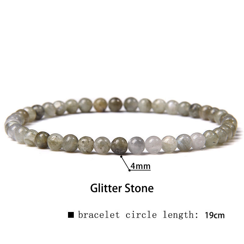 Braccialetto di guarigione con perline di cristallo di varie pietre Buddha Stones da 4 mm