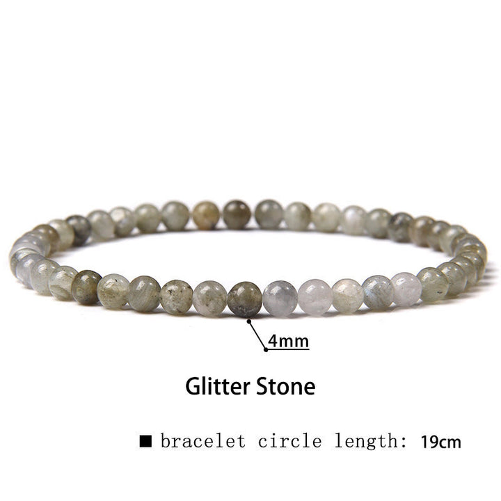 Braccialetto di guarigione con perline di cristallo di varie pietre Buddha Stones da 4 mm