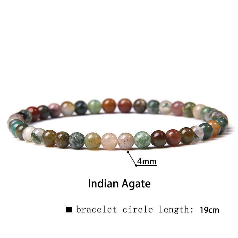 Braccialetto di guarigione con perline di cristallo di varie pietre Buddha Stones da 4 mm