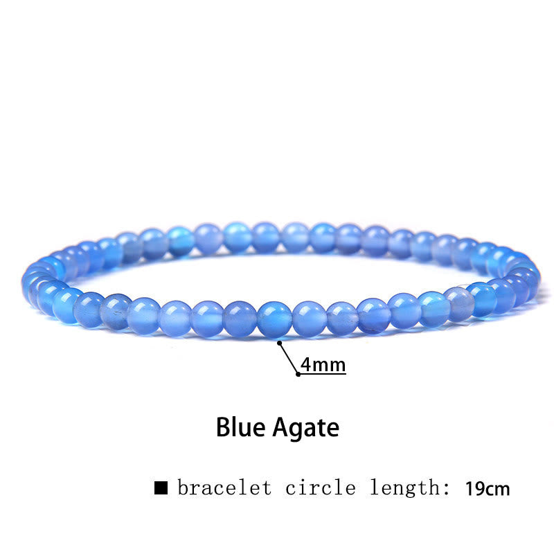 Braccialetto di guarigione con perline di cristallo di varie pietre Buddha Stones da 4 mm