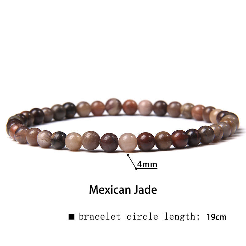 Braccialetto di guarigione con perline di cristallo di varie pietre Buddha Stones da 4 mm